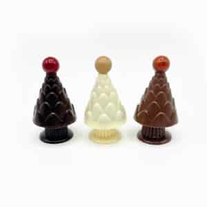 Sapins pralinés pour Noël. La route du cacao. Damien PINEAU