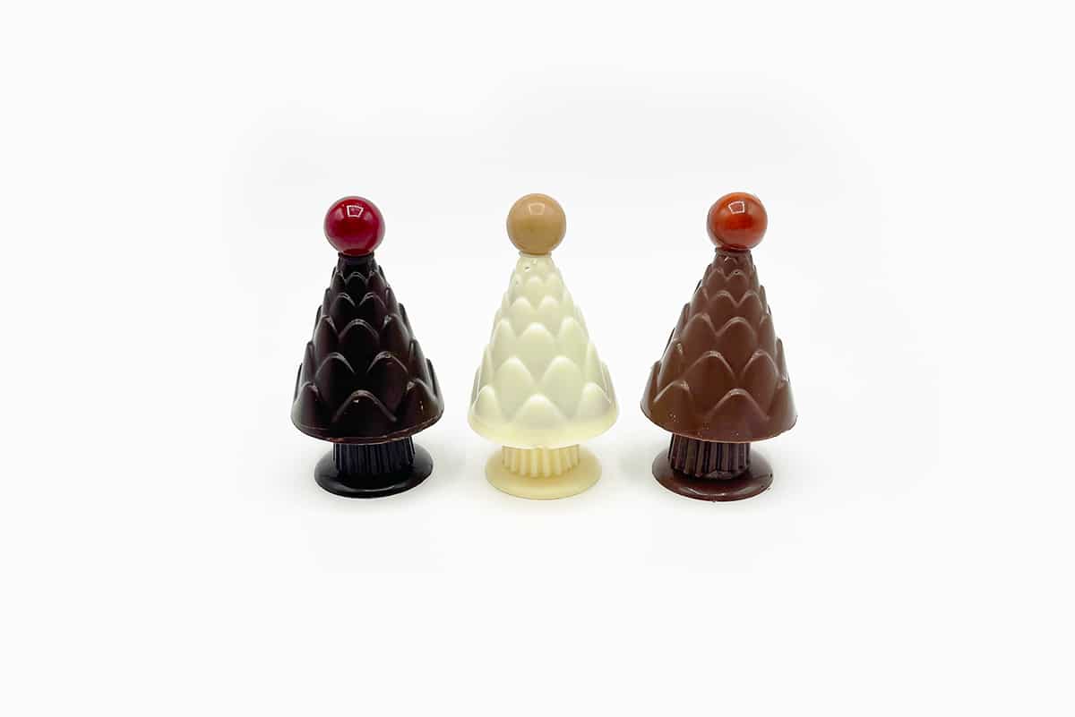 Sapins pralinés pour Noël. La route du cacao. Damien PINEAU